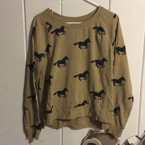 Horse pattern sweatshirt